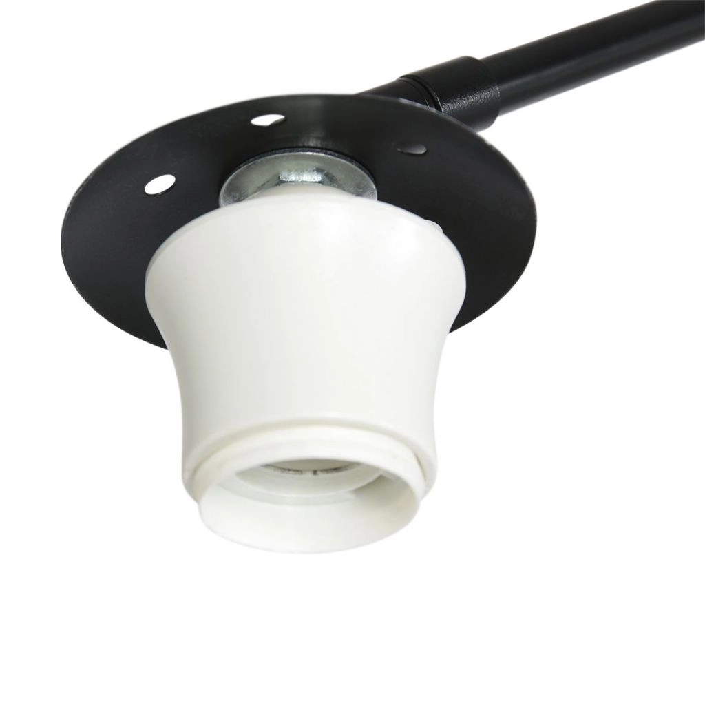 Zwarte booglamp Silva Alba met witte kap Steinhauer 8712746185867