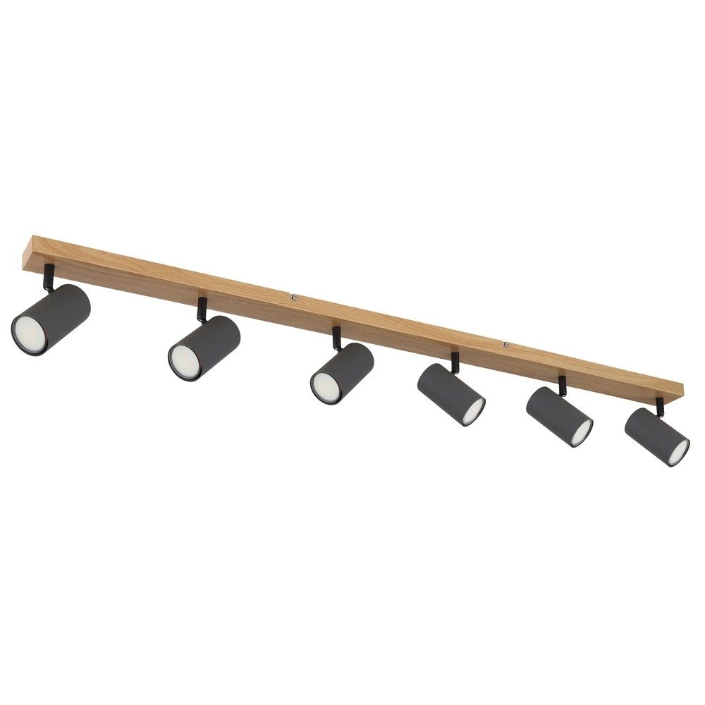 Plafondlamp 6-lichts Robby hout Globo 9007371436590