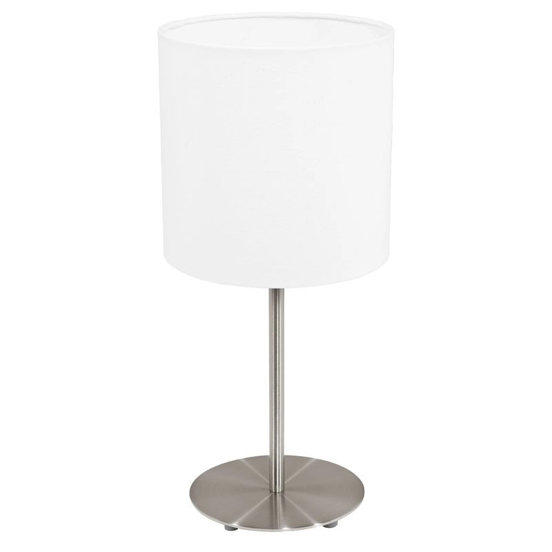 Tafellamp Pasteri 40cm mat chroom met wit