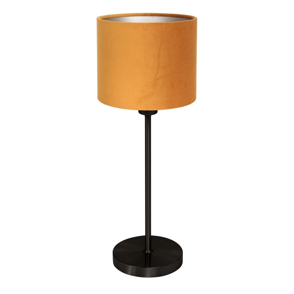 Zwarte tafellamp Noor met gouden kap
