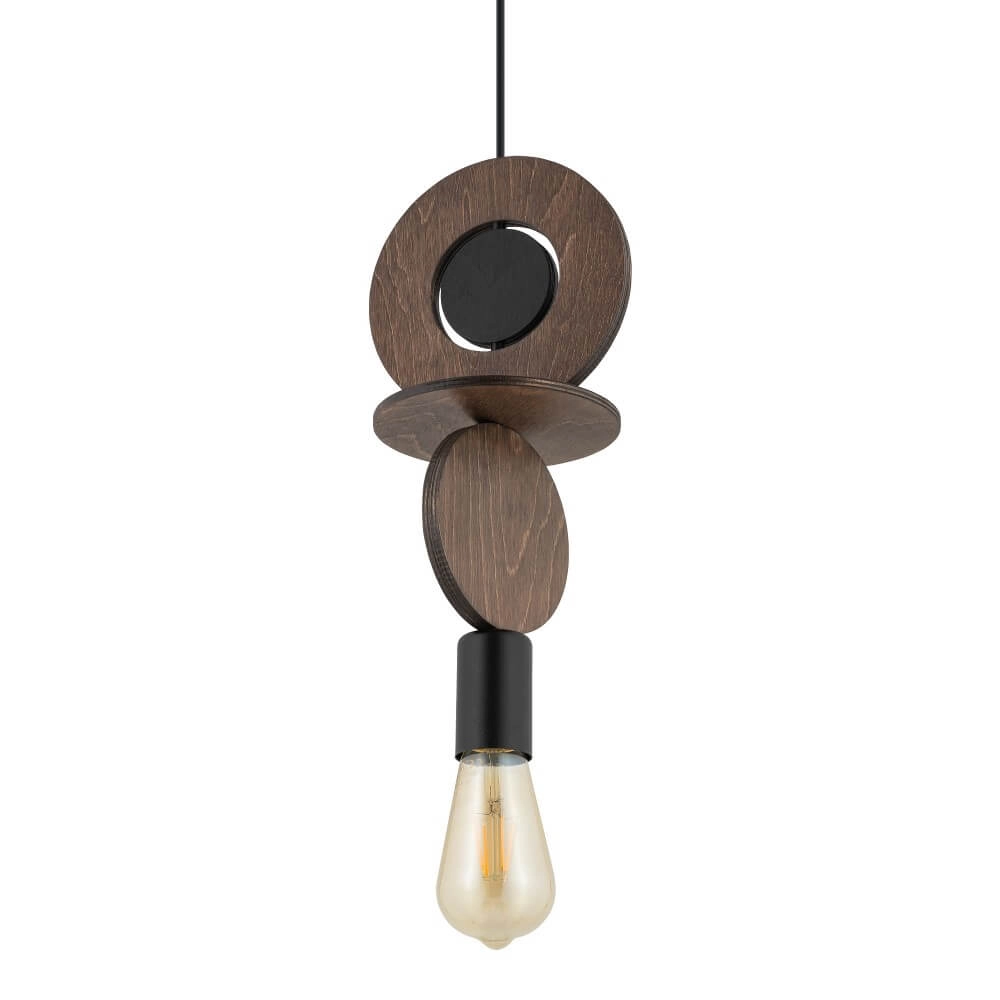 Design hanglamp Drops Wood C 1-lichts hout Lyora 5903139111751