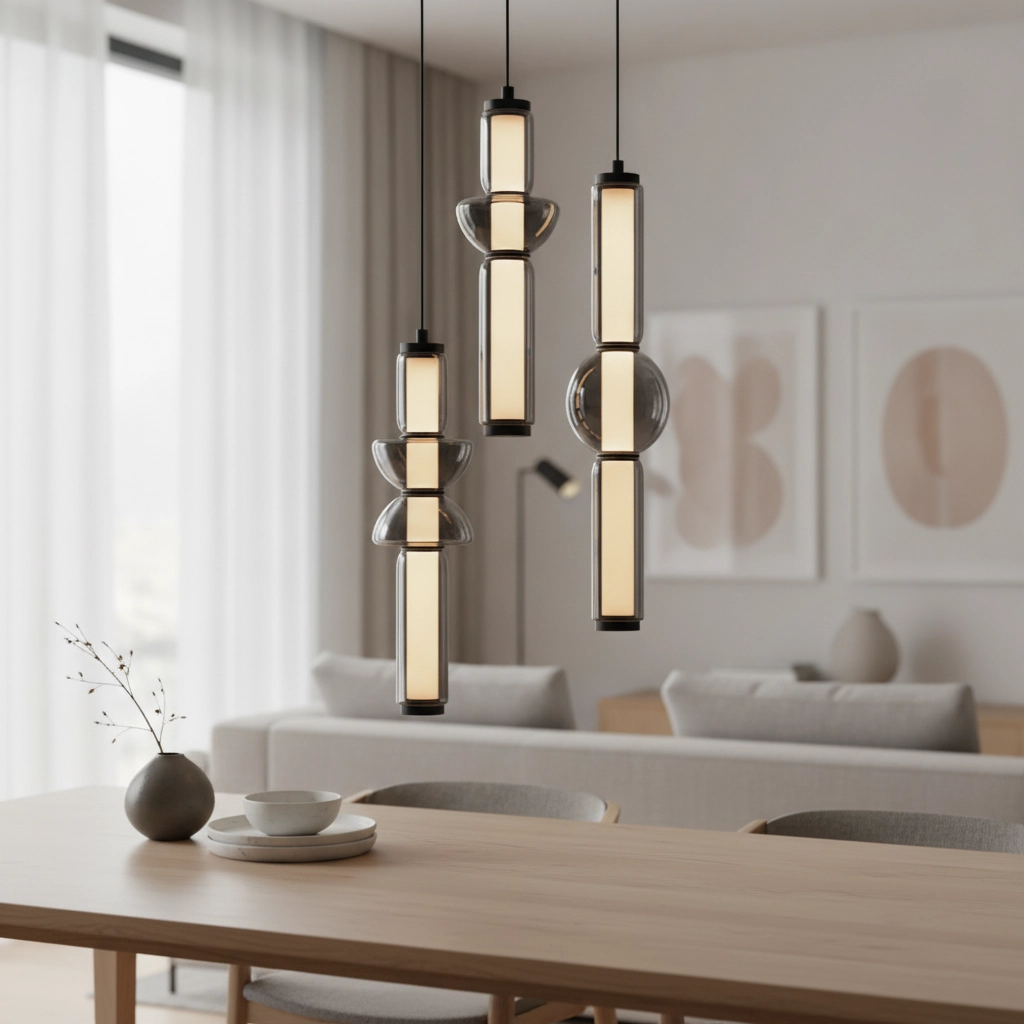 Design hanglamp Ulon 3-lichts smoke glas