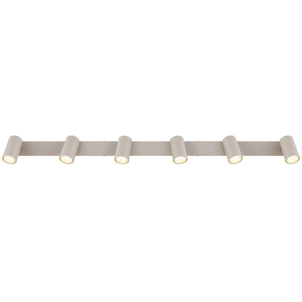 6-lichts plafondlamp Robby zand bruin Globo 9007371575442