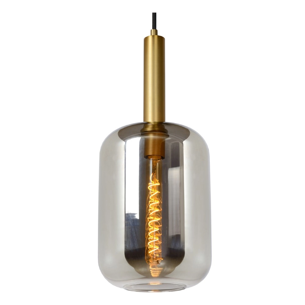 Design hanglamp Joanet Ø 22cm goud en smoke glas Lucide 5411212451422