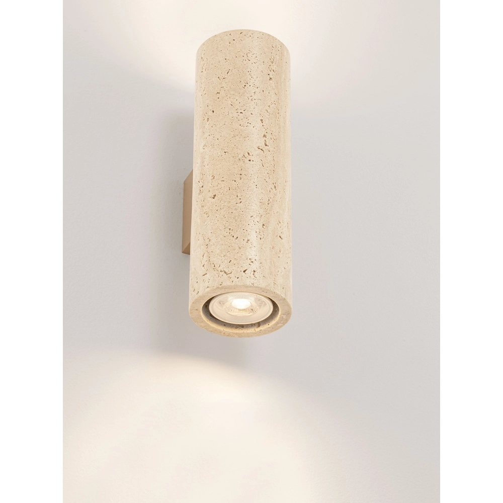 Design wandlamp Olvio zand bruin travertin Lyora 5212017495839