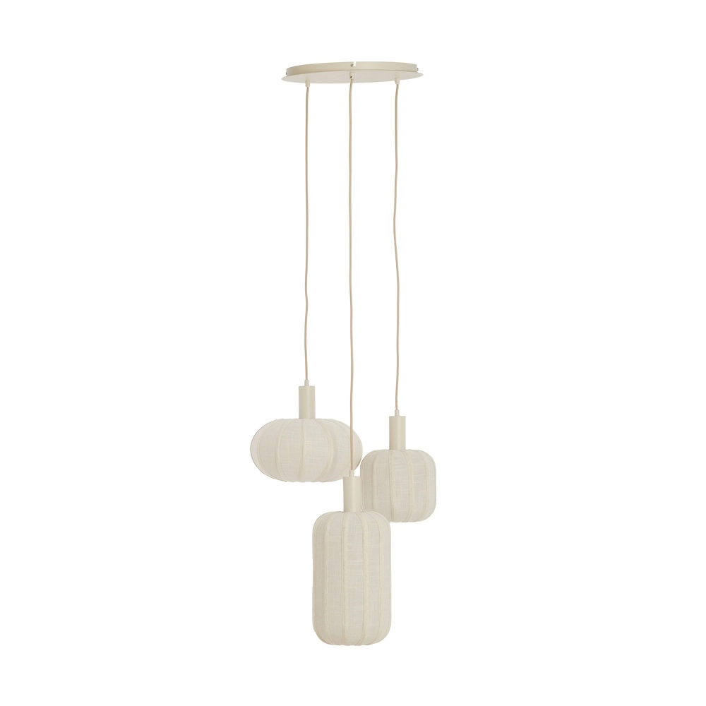 3L vide hanglamp Tufia linnen crème
