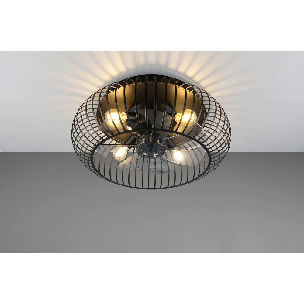 Zwarte ventilator Johanna Ø 61cm