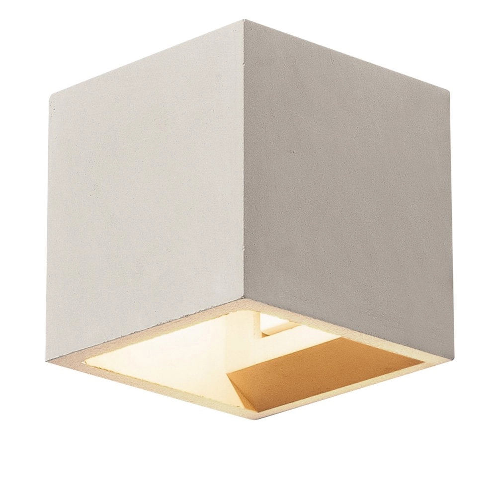 Wandlamp Solid Cube Up-Down betongrijs