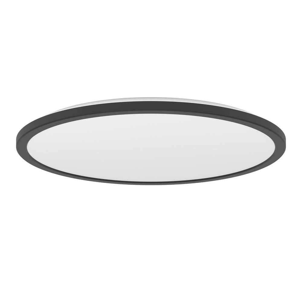 Slimme badkamer lamp Rovito-Z rond - zwart - Ø 50cm