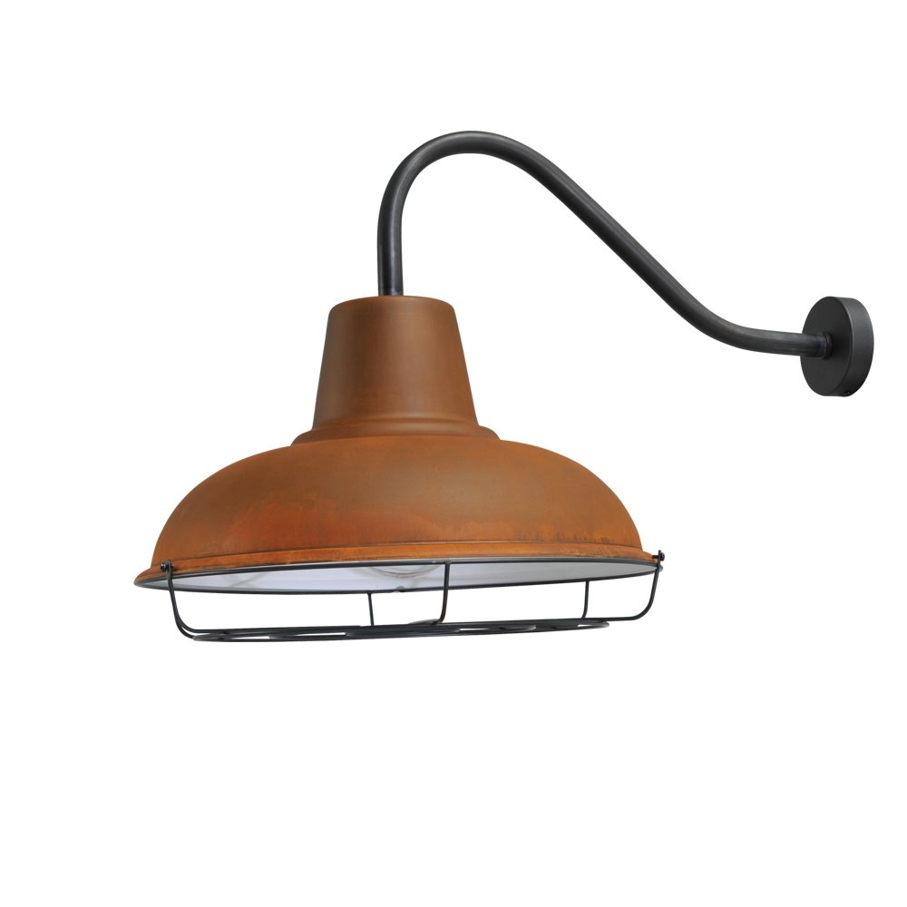 Wandlamp Industria Grid Roest