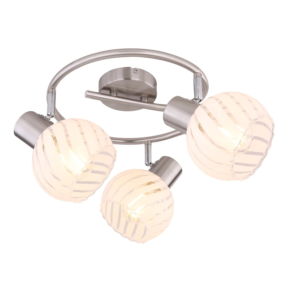 Plafondlamp Willy nikkel 3-lichts