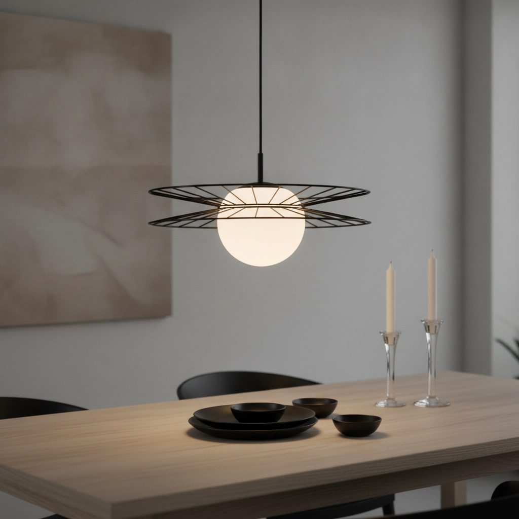 Zwarte hanglamp Ellery Ø 45cm