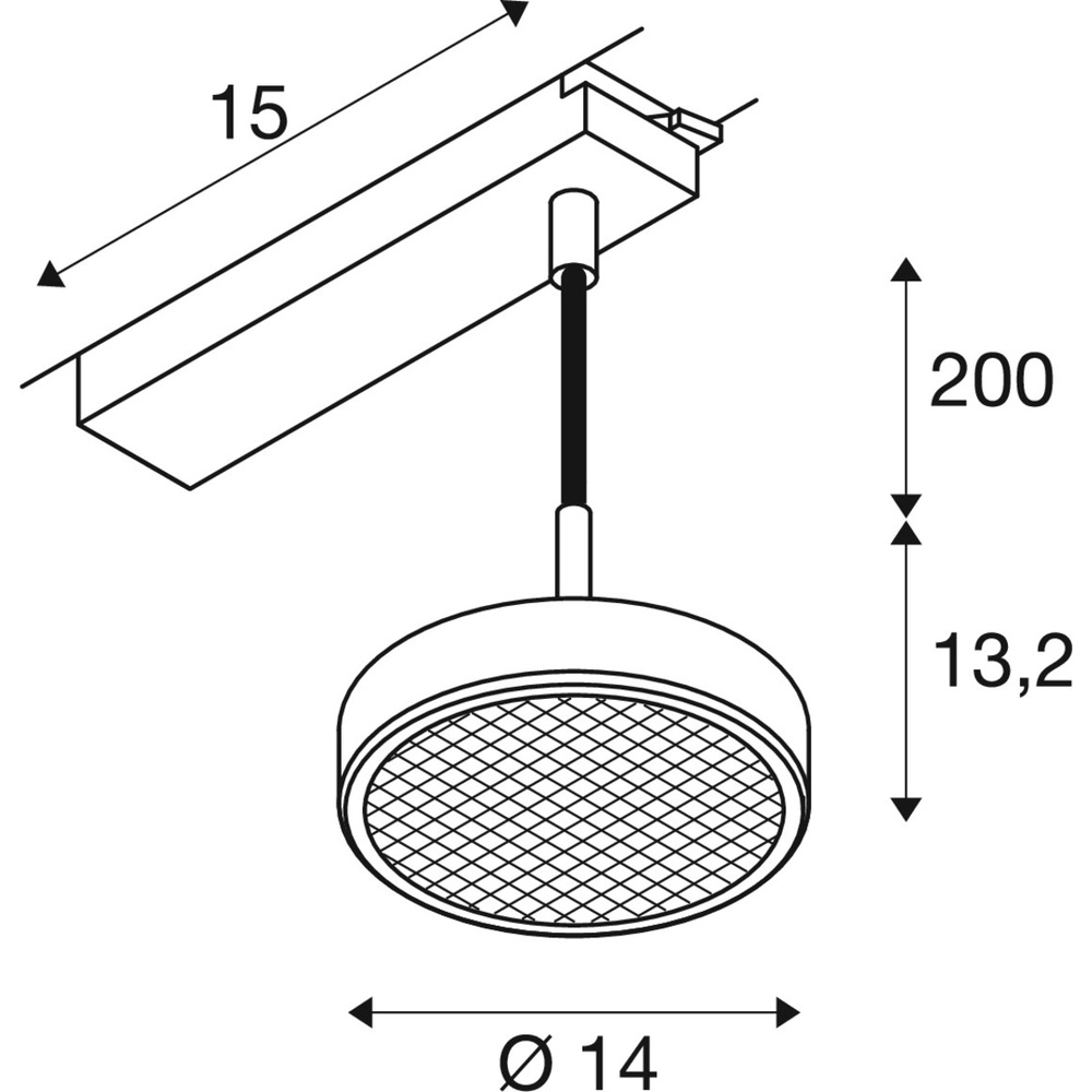Hanglamp voor rail Grip! Flat 1-fase wit SLV 4024163305204