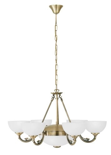 Hanglamp Savoy 6-lichts oudmessing
