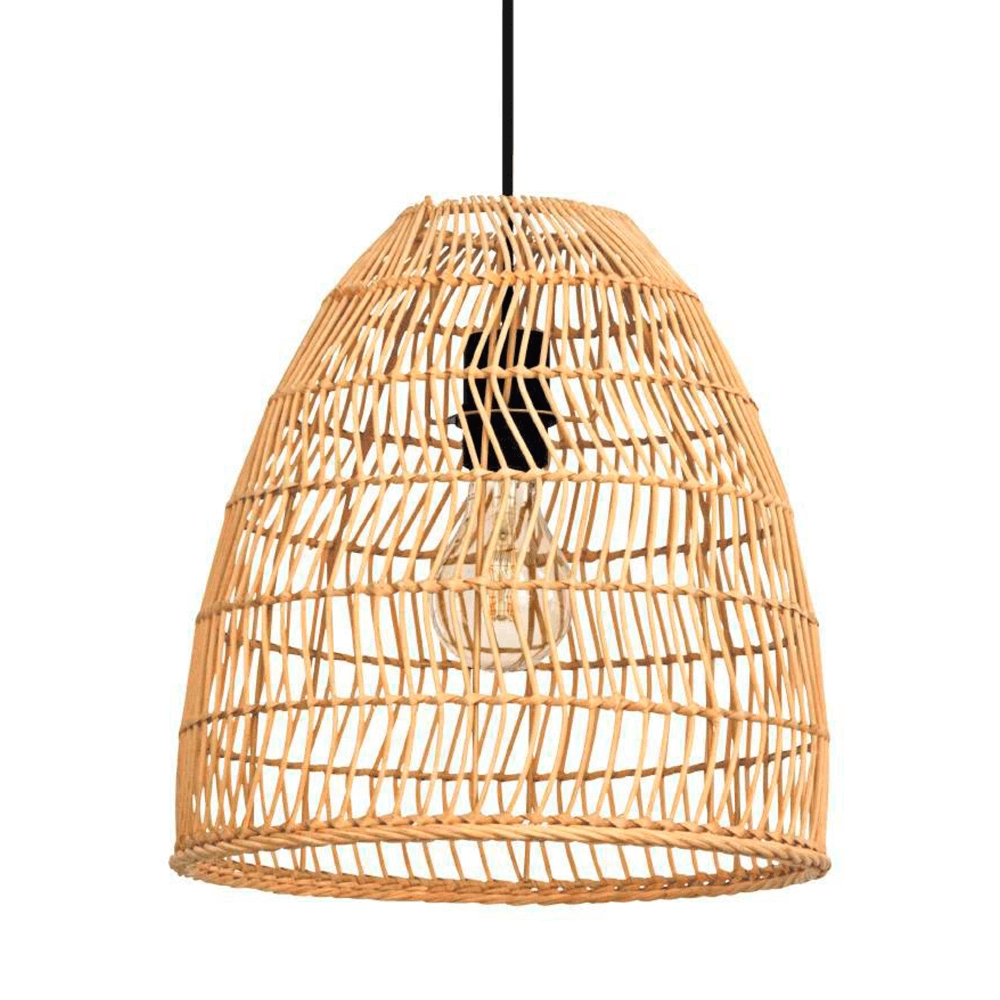 Rieten hanglamp Ayesgarth Ø 33cm