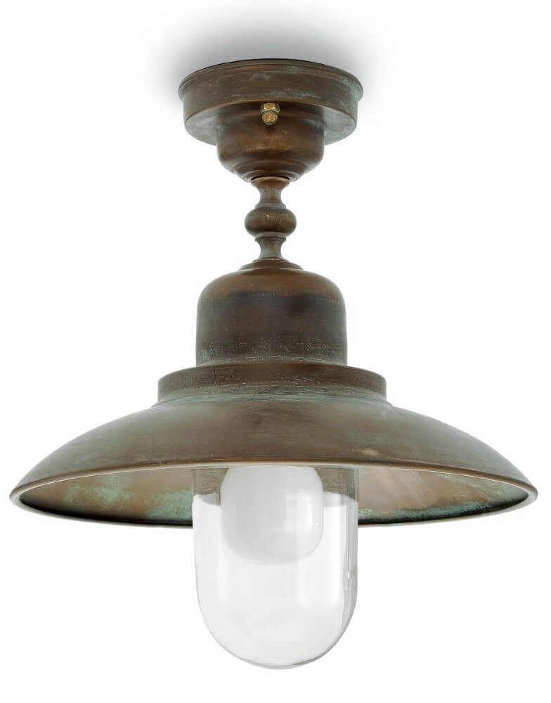 Landelijke hanglamp Patio S - verouderd messing