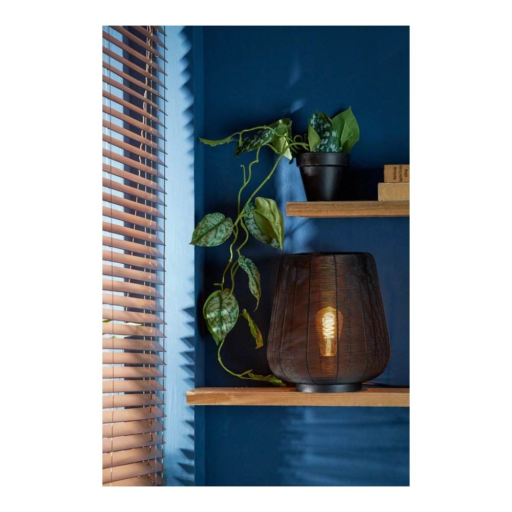 Zwarte tafellamp Adeta Ø 29cm Light & Living 8717807600938