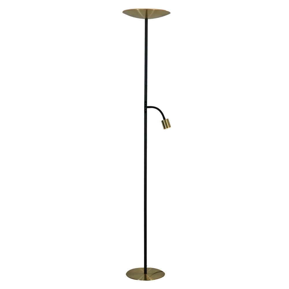 Vloerlamp Conivarino goud met zwart