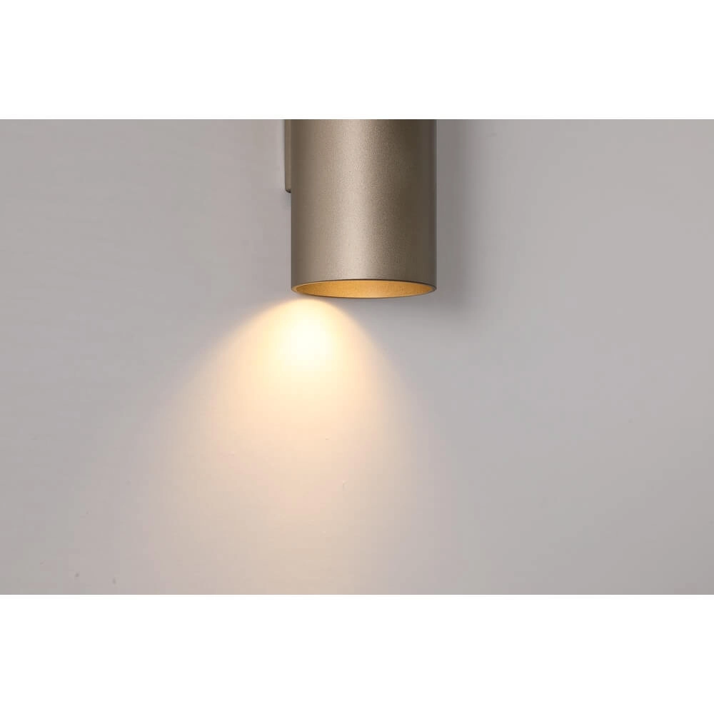 Ronde wandlamp Sifor donker champagne Lyora 5053423285009