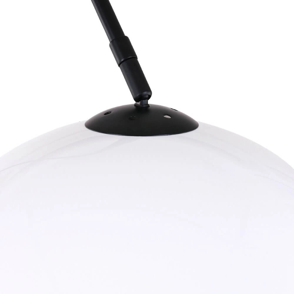 Arc lamp Stresa zwart met witte lampenkap Steinhauer 8712746106640