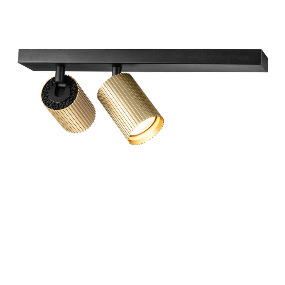 Plafondspot Onis 2-lichts - goud met zwart Lyora 4255805301876