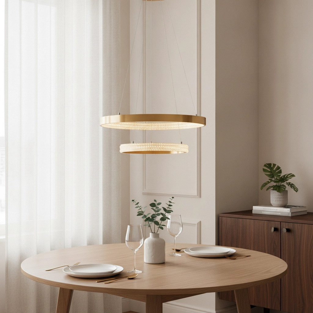 Hanglamp Preston goud Ø 60cm double