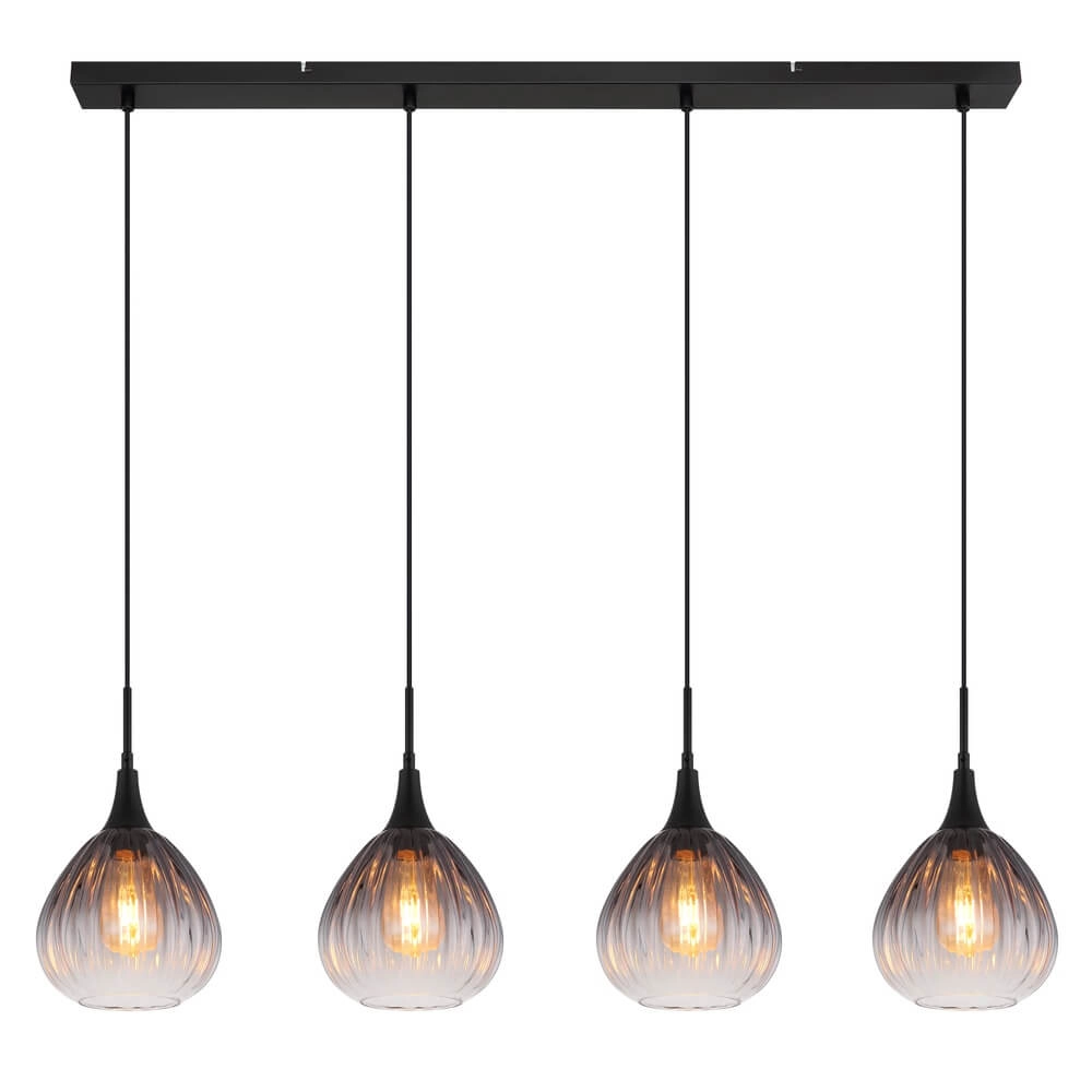 Zwarte hanglamp Olsen 4-lichts Globo 9007371459803