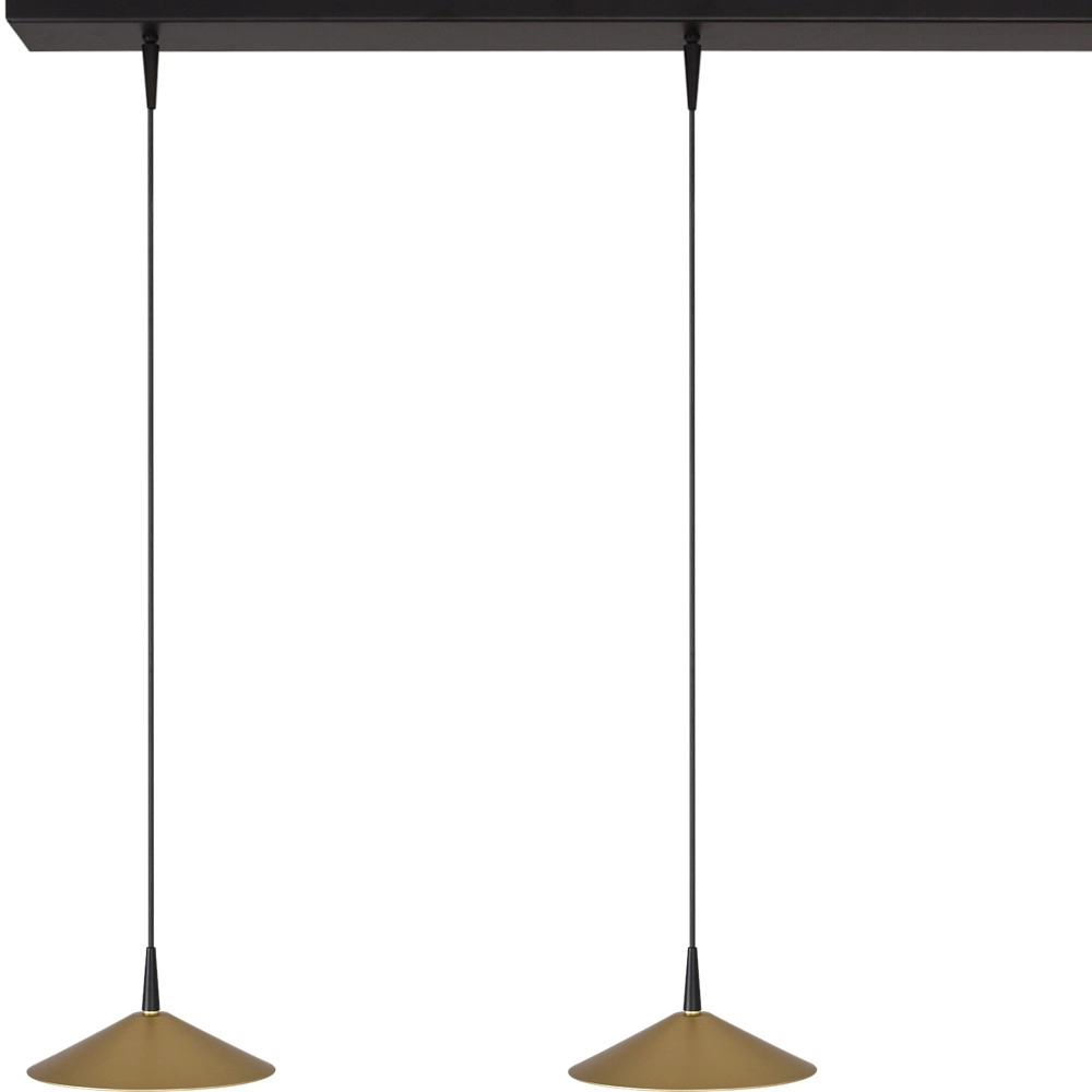 3-lichts hanglamp Ceppo zwart met goud Ø 18cm Masterlight 8718121347349