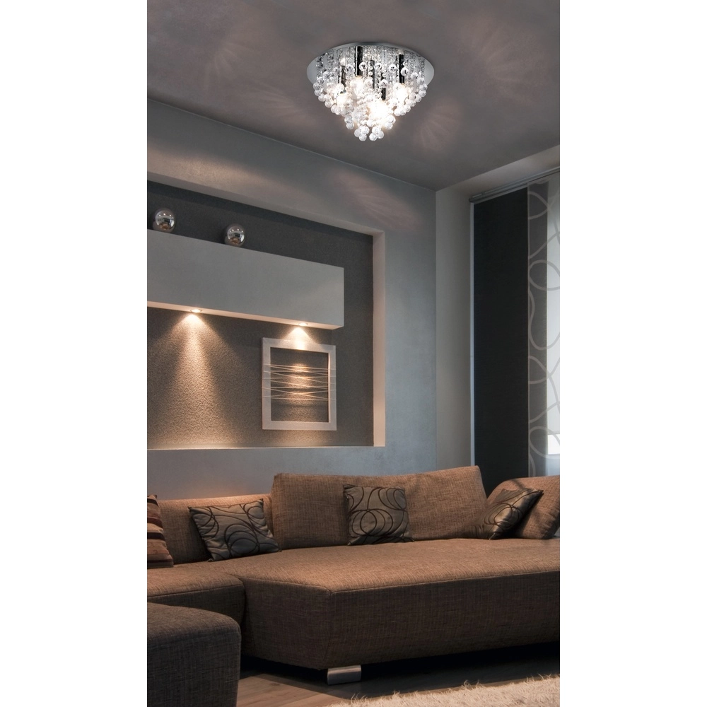 Plafond kroonluchter London chroom Ø 46cm Globo 4048194015260