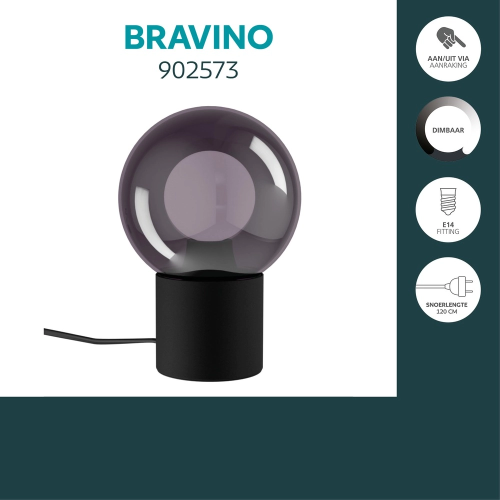 Design tafellamp Bravino zwart Eglo 9008606392278