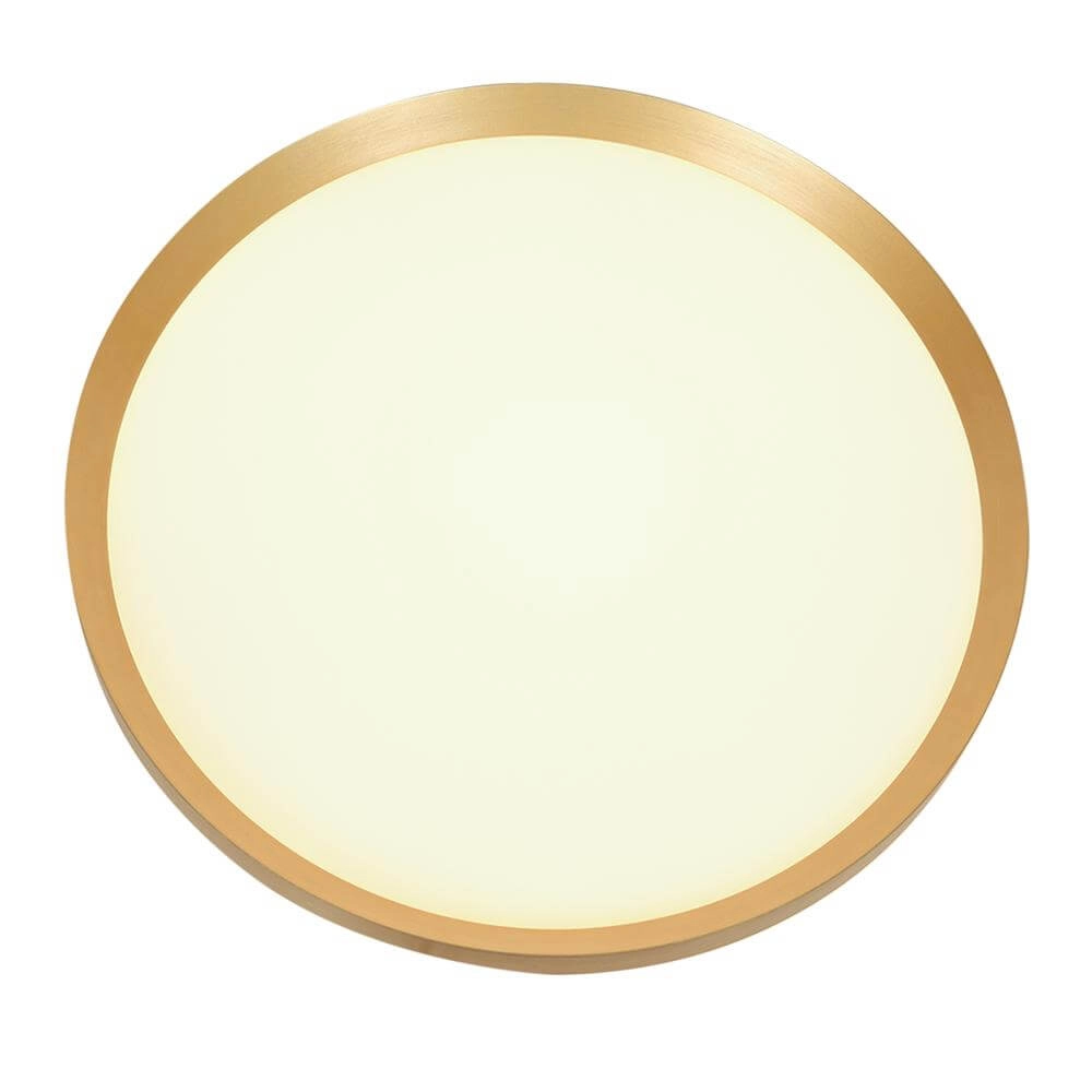 Strakke plafondlamp Flady goud Ø 50cm Steinhauer 8712746171853