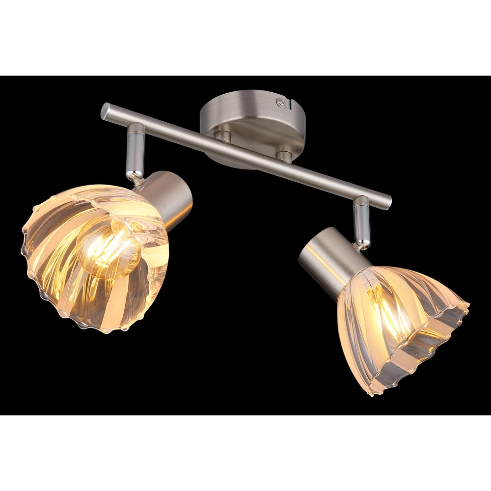 Plafondlamp 2-lichts Zachery nikkel Globo 9007371531486