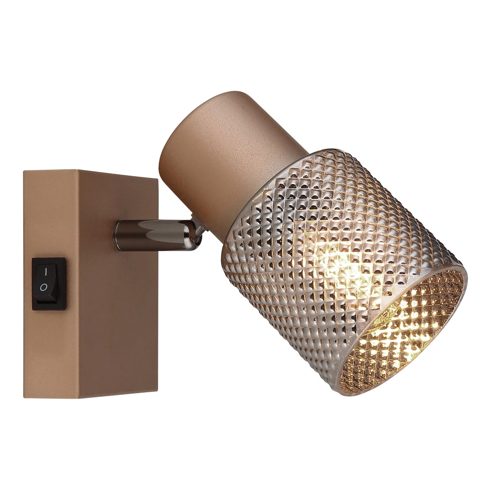 Wandlamp Satella koffie bruin