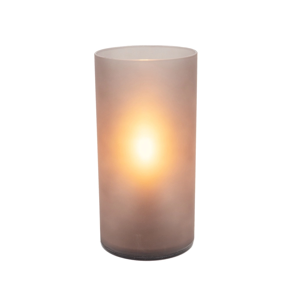 Nachtkastlamp Geo frosted smoke glas