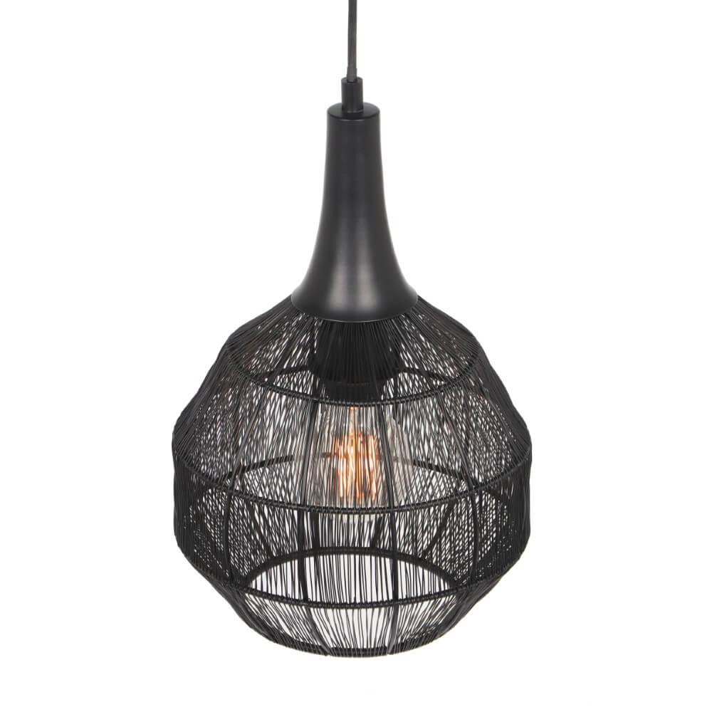 Ronde hanglamp Soraya Ø 26cm - zwart Trio 4017807617474