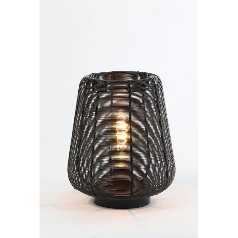 Zwarte tafellamp Adeta Ø 22cm Light & Living 8717807600914