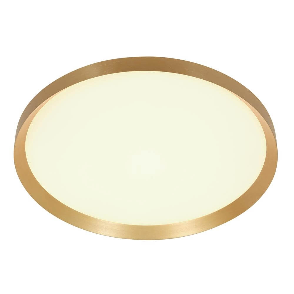 Strakke plafondlamp Flady goud Ø 50cm Steinhauer 8712746171853