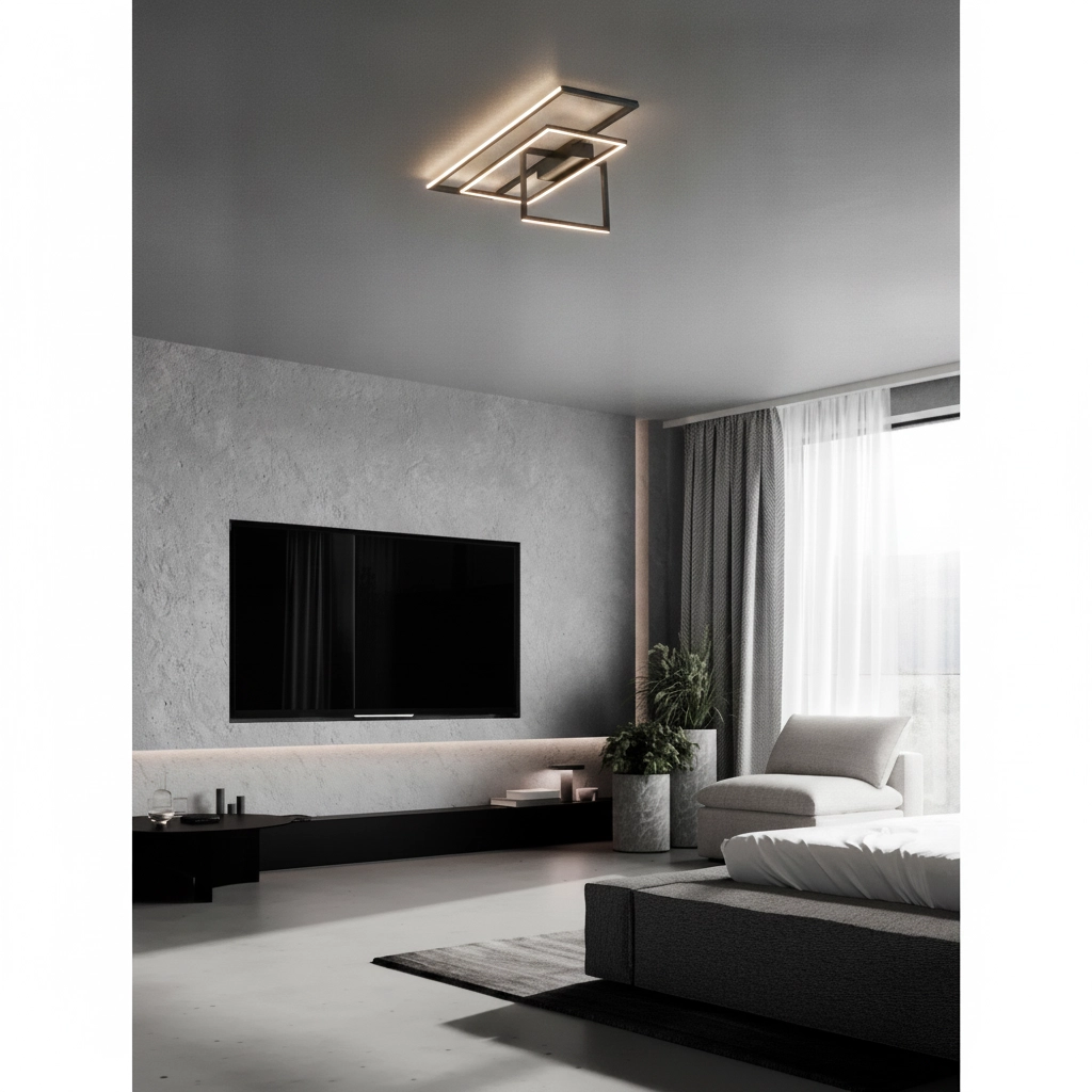 Plafondlamp Clea zwart 92cm