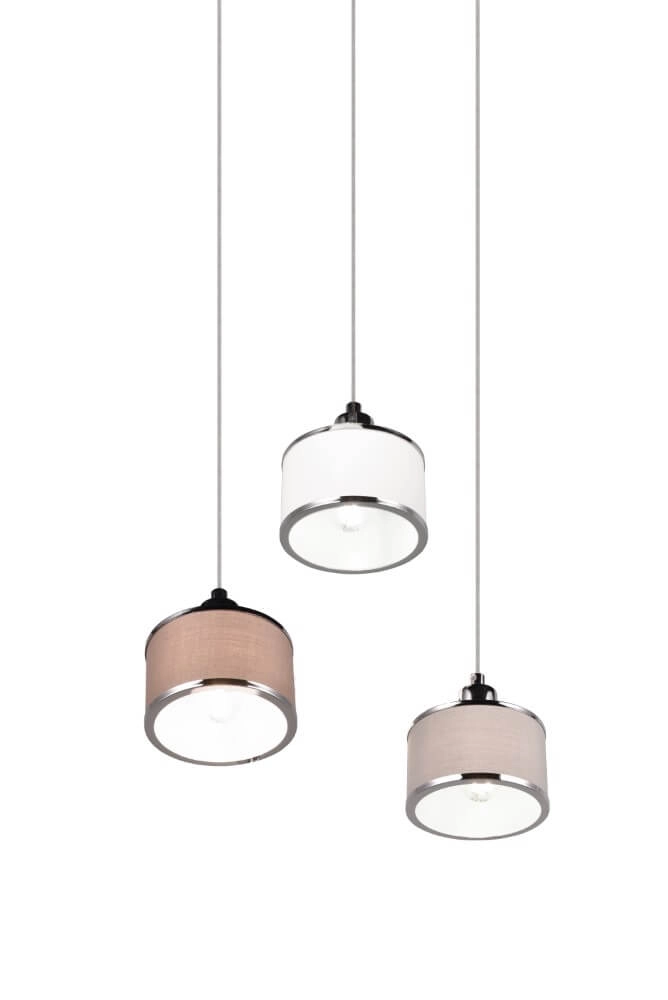 3-lichts hanglamp Kaprun rond Ø 29cm Trio 4017807581164