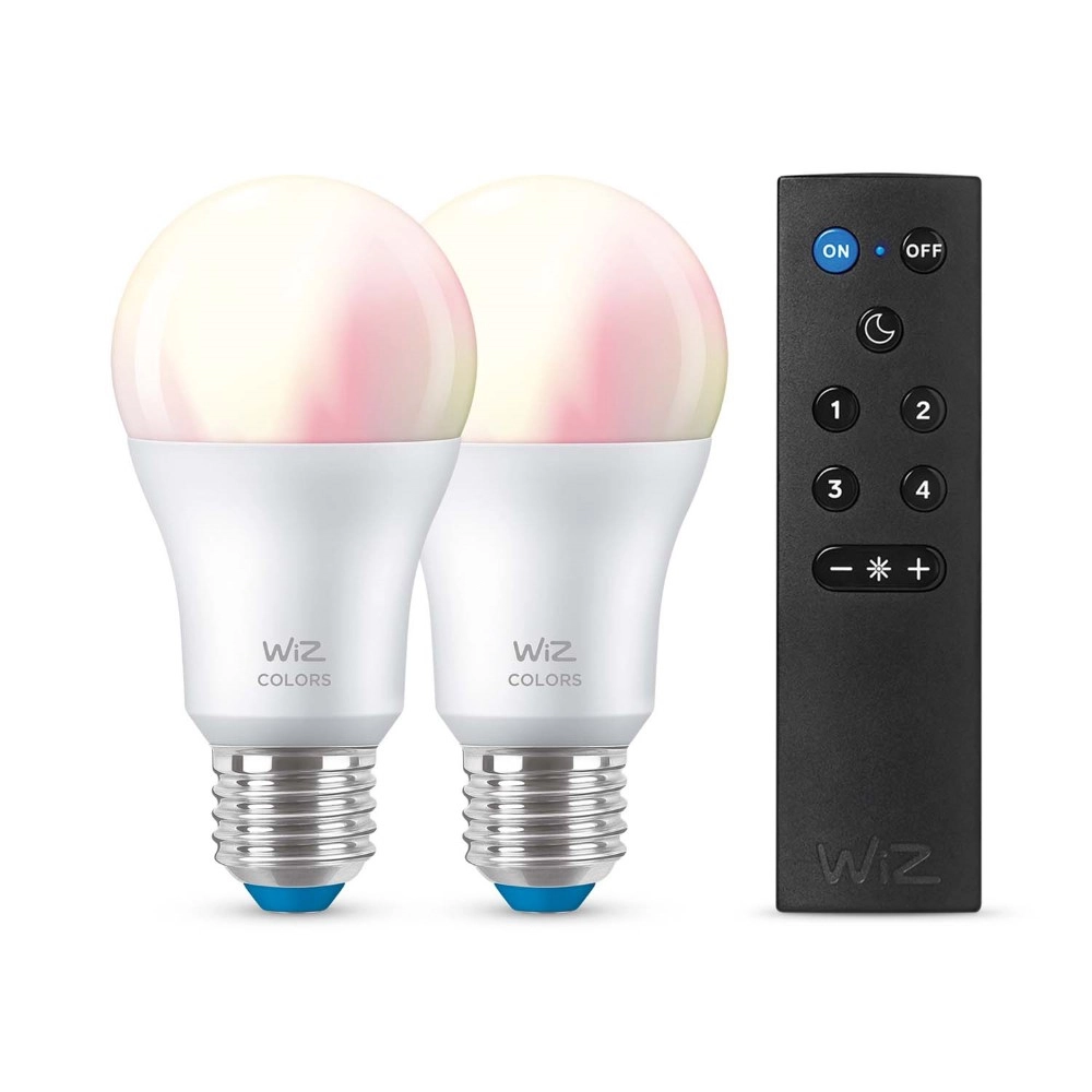 Set 2x 8,5W - E27 - Led met afstandsbediening