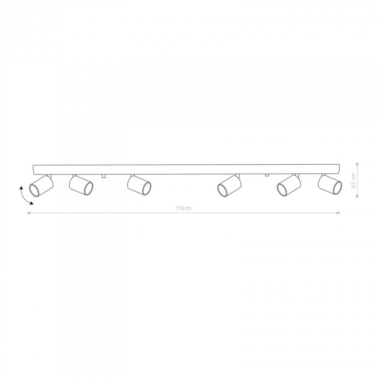 6-lichts spotlamp Eye zwart Lyora 5903139661195
