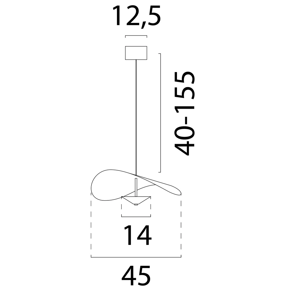 Ø 45cm led hanglamp Lente bladgoud - met katrol Masterlight 8718121390109