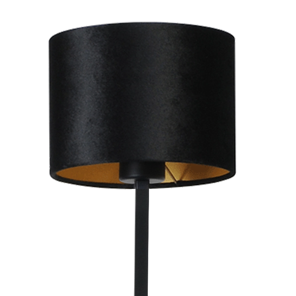 Zwarte tafellamp Venus met zwarte lampenkap Masterlight 8718121218281