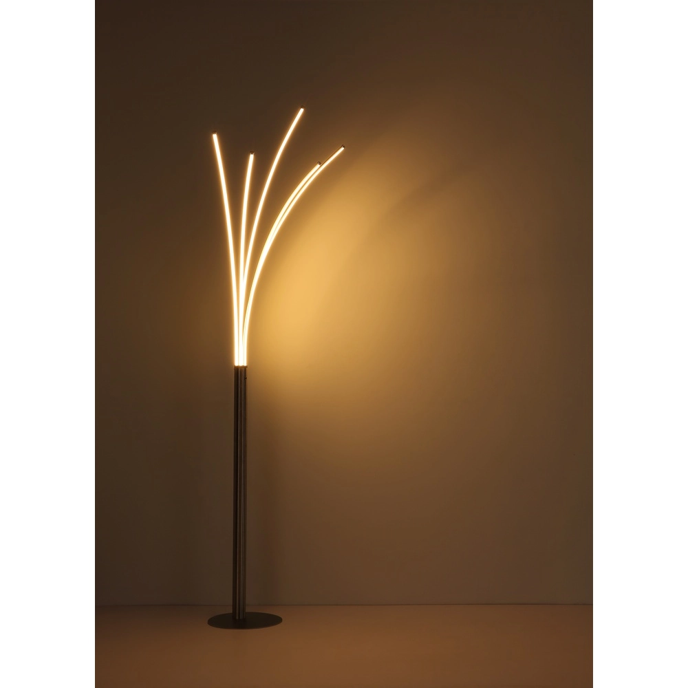 Moderne vloerlamp Bizzy nikkel Globo 9007371452712