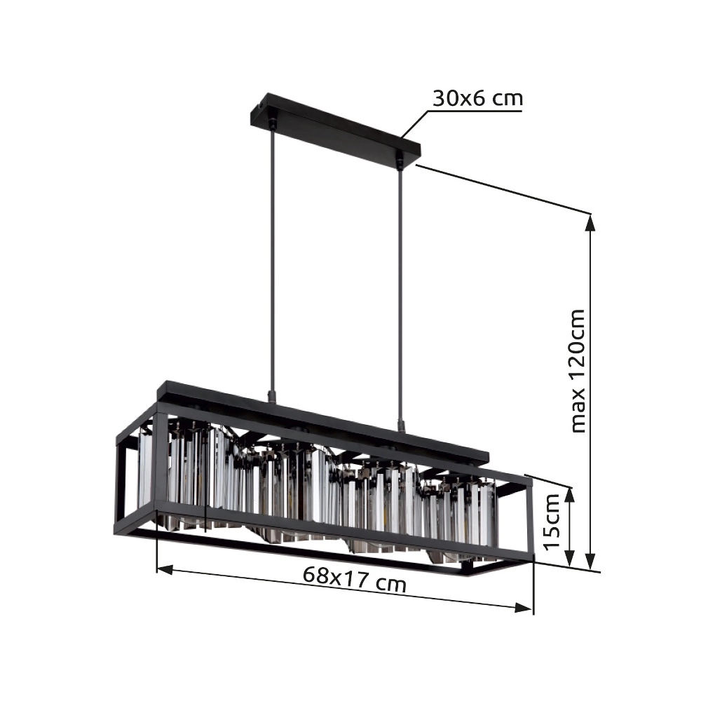 Hanglamp Mathilde zwart Globo 9007371430116