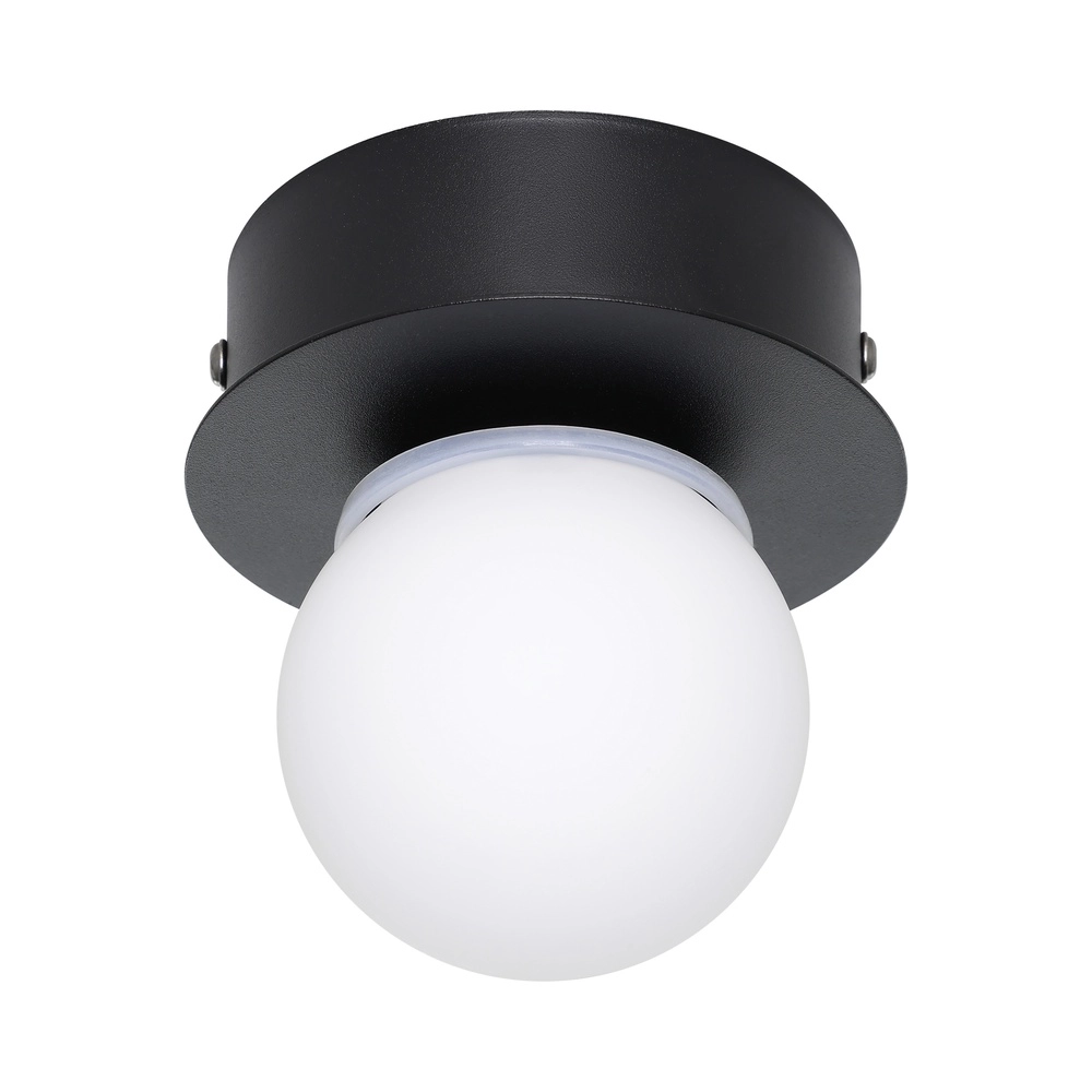 Zwart plafondlampje Mosiano Ø 11,5cm