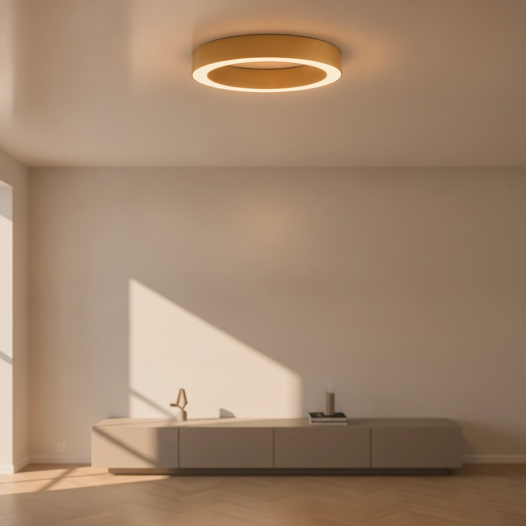 Plafondlamp Morbido goud Ø 60cm