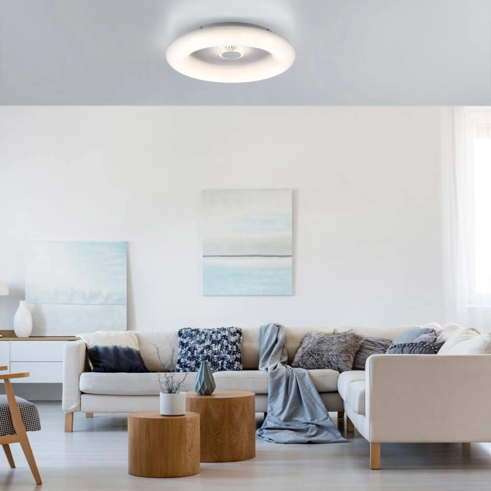 Ronde plafondlamp Vertigo wit Ø 50cm Just Light 4043689992408