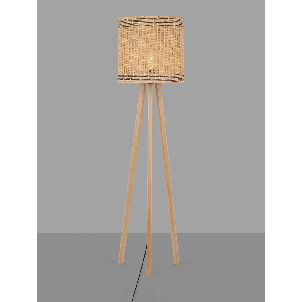 Vloerlamp Plette rotan