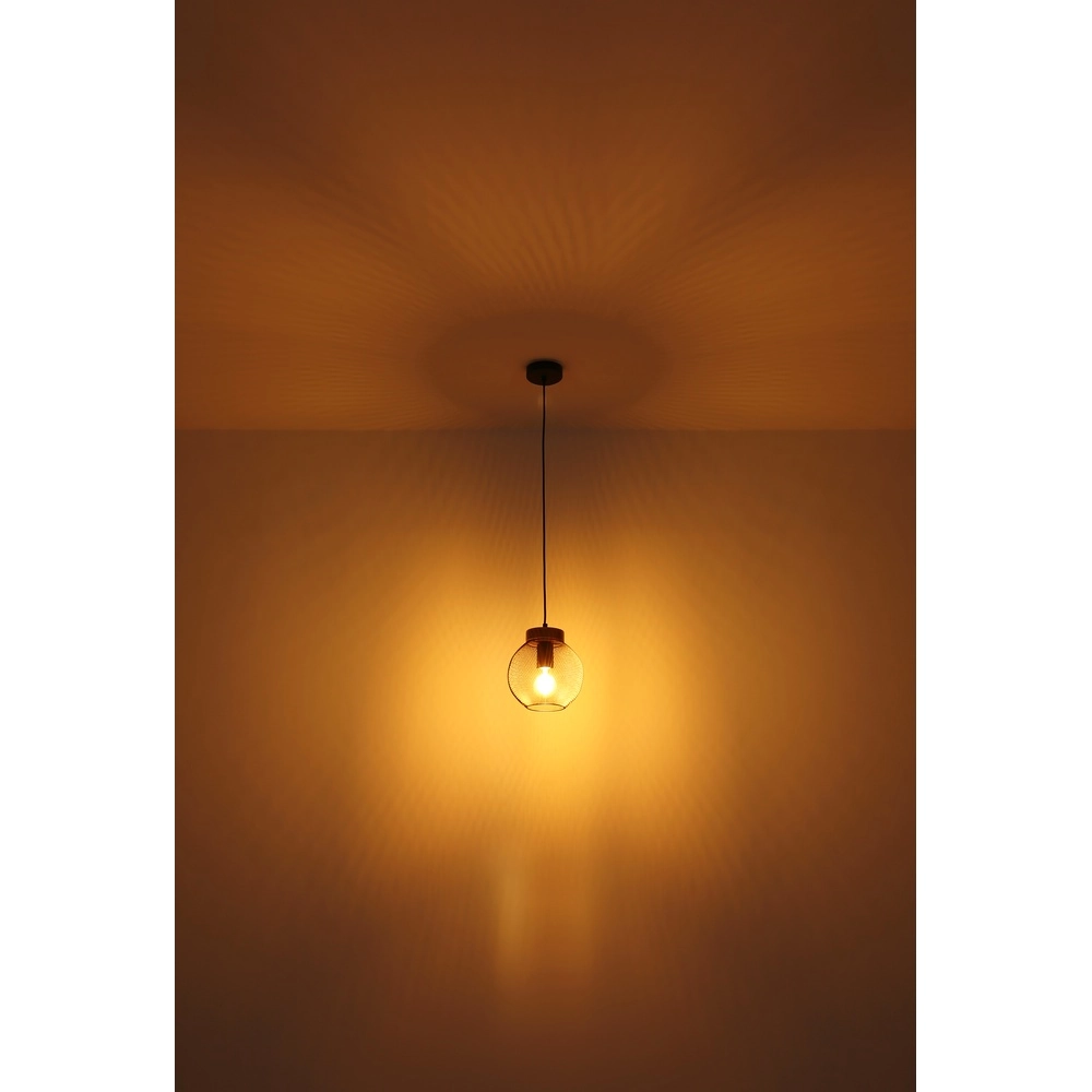 Hanglamp Pablo zwart gaas Globo 9007371423552